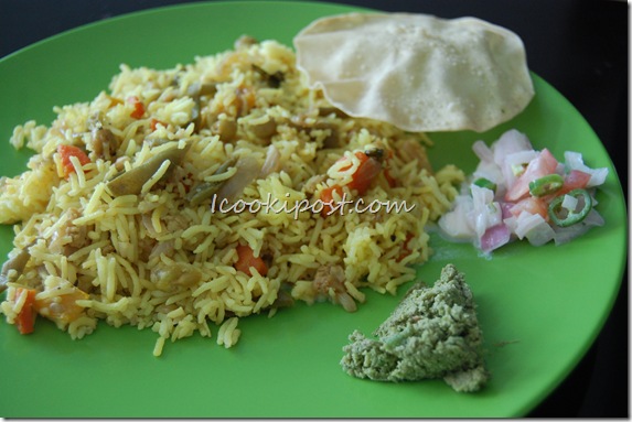 Veg. biriyani Veg. biriyani