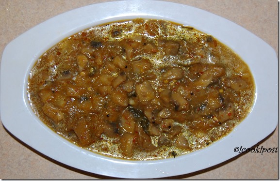 simple mushroom curry